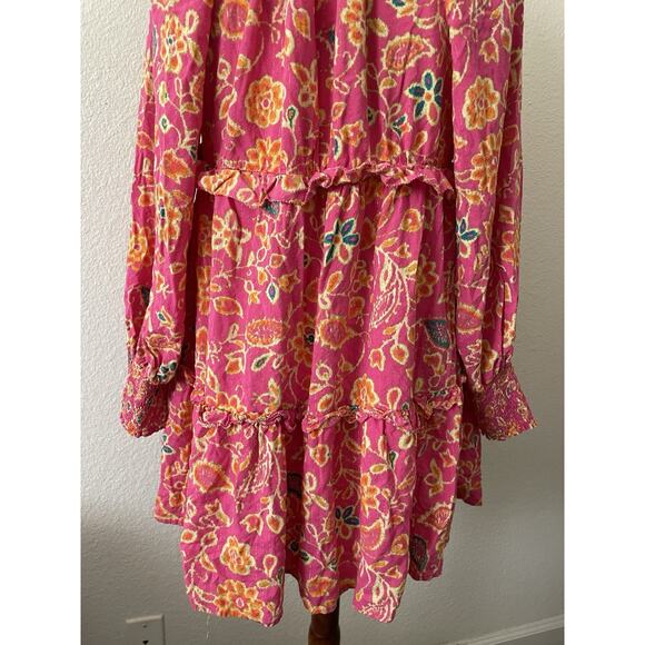 Revolve House of Harlow 1960 Dress Mini Print Tiered Babydoll Boho - Picture 12 of 15